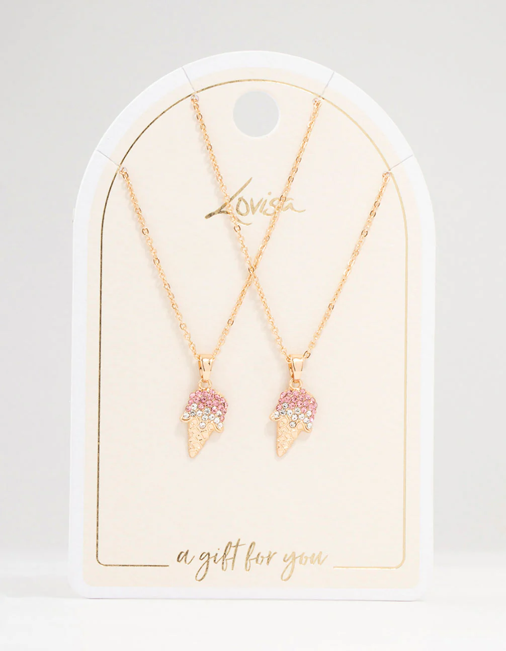 Gold Ice Cream Necklaces 2-Pack - Image 3