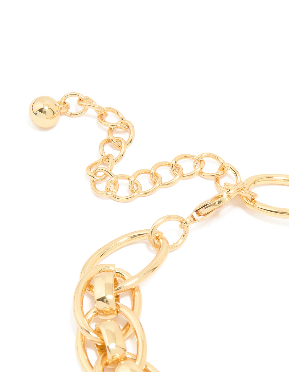 Gold Plated Intertwined Oval Link Bracelet - Image 3