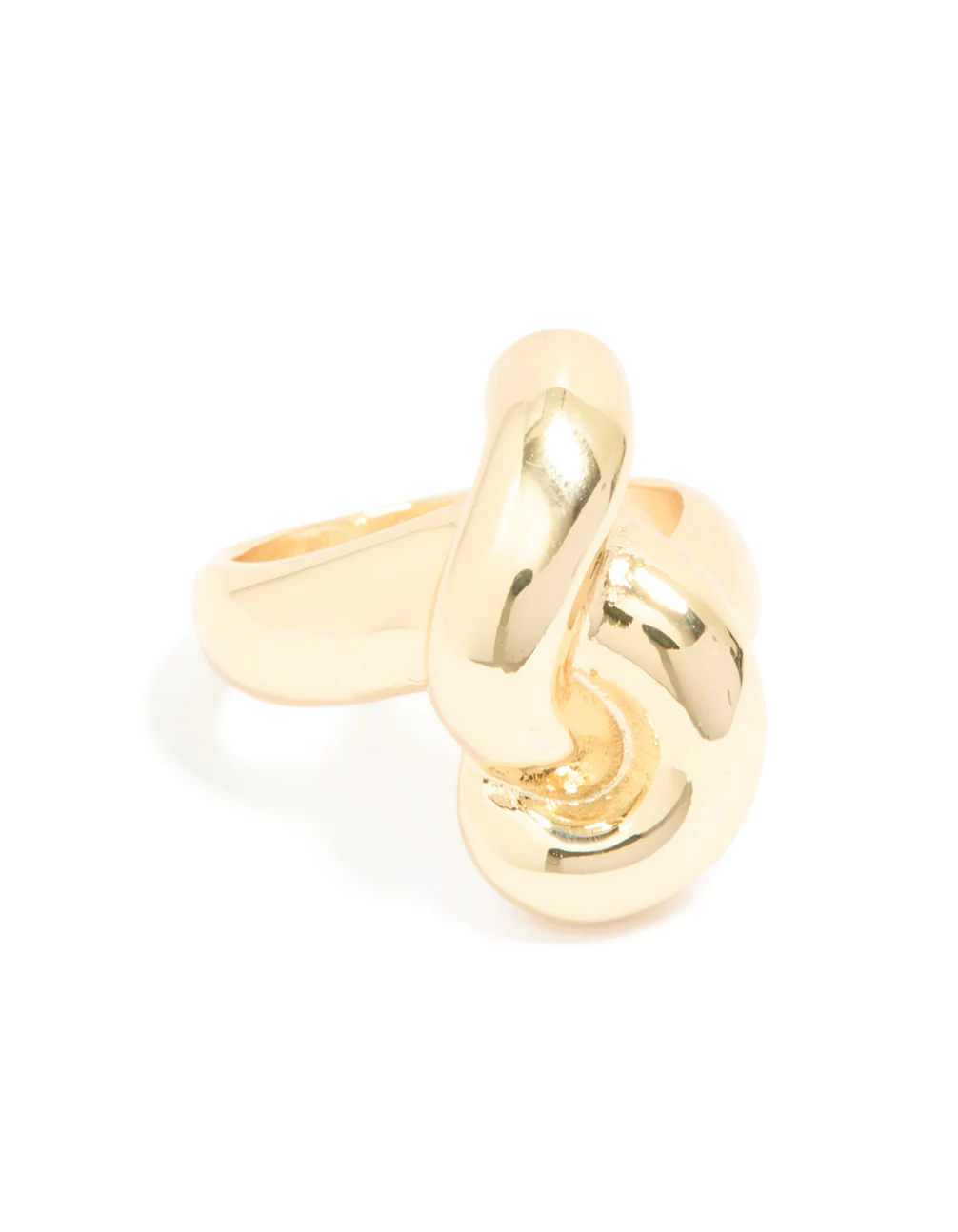 Gold Plated Large Knot Ring - Image 2