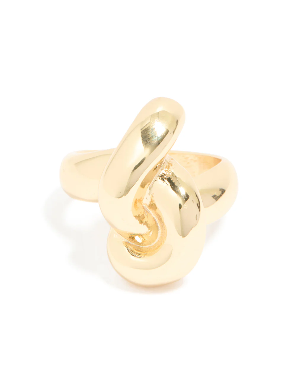 Gold Plated Large Knot Ring - Image 5
