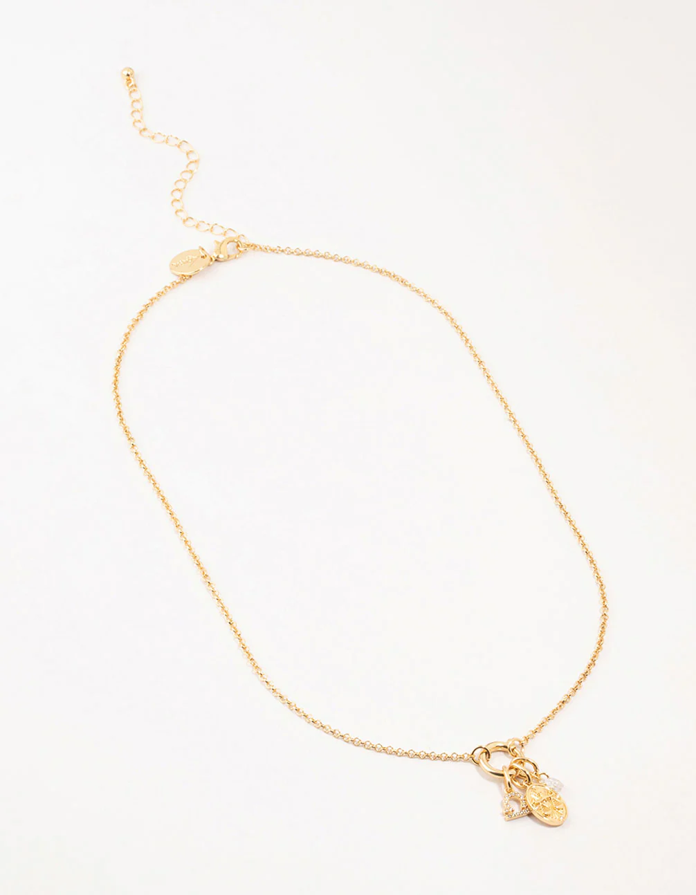 Gold Plated Libra Charm Necklace - Image 2