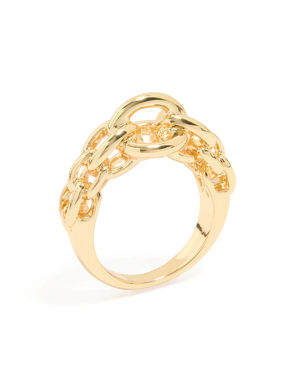 Gold Plated Link Band Ring - Image 2