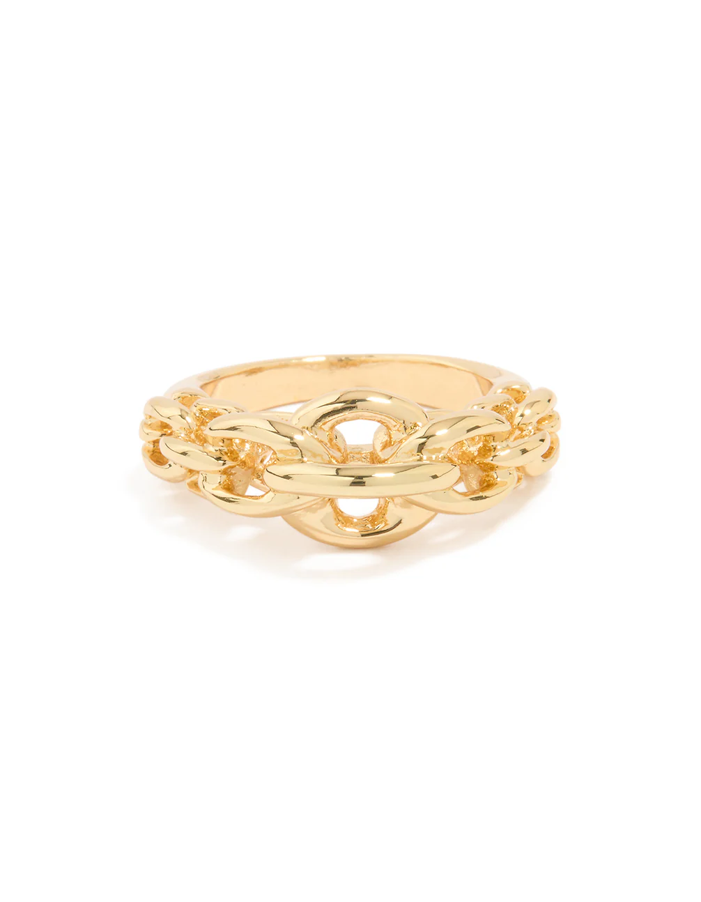 Gold Plated Link Band Ring - Image 3