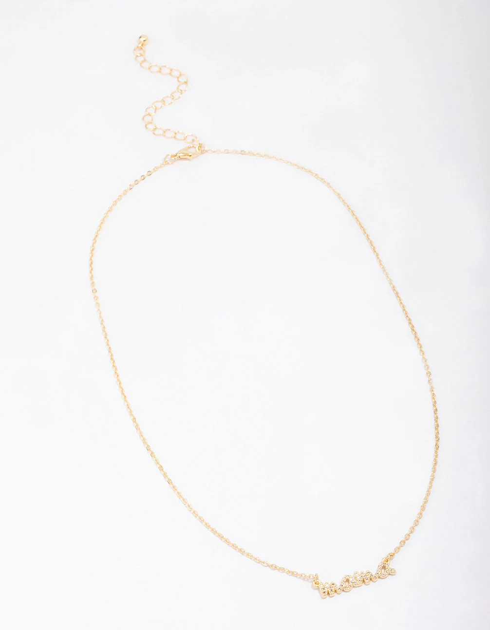 Gold Plated Mama Cubic Zirconia Pendant Necklace - Image 3