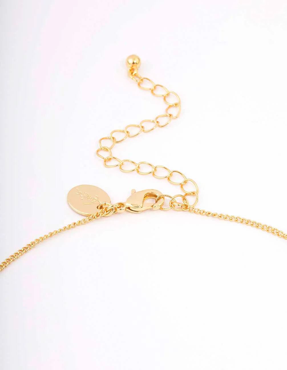 Gold Plated Mary Cross Charm Pendant Necklace - Image 3