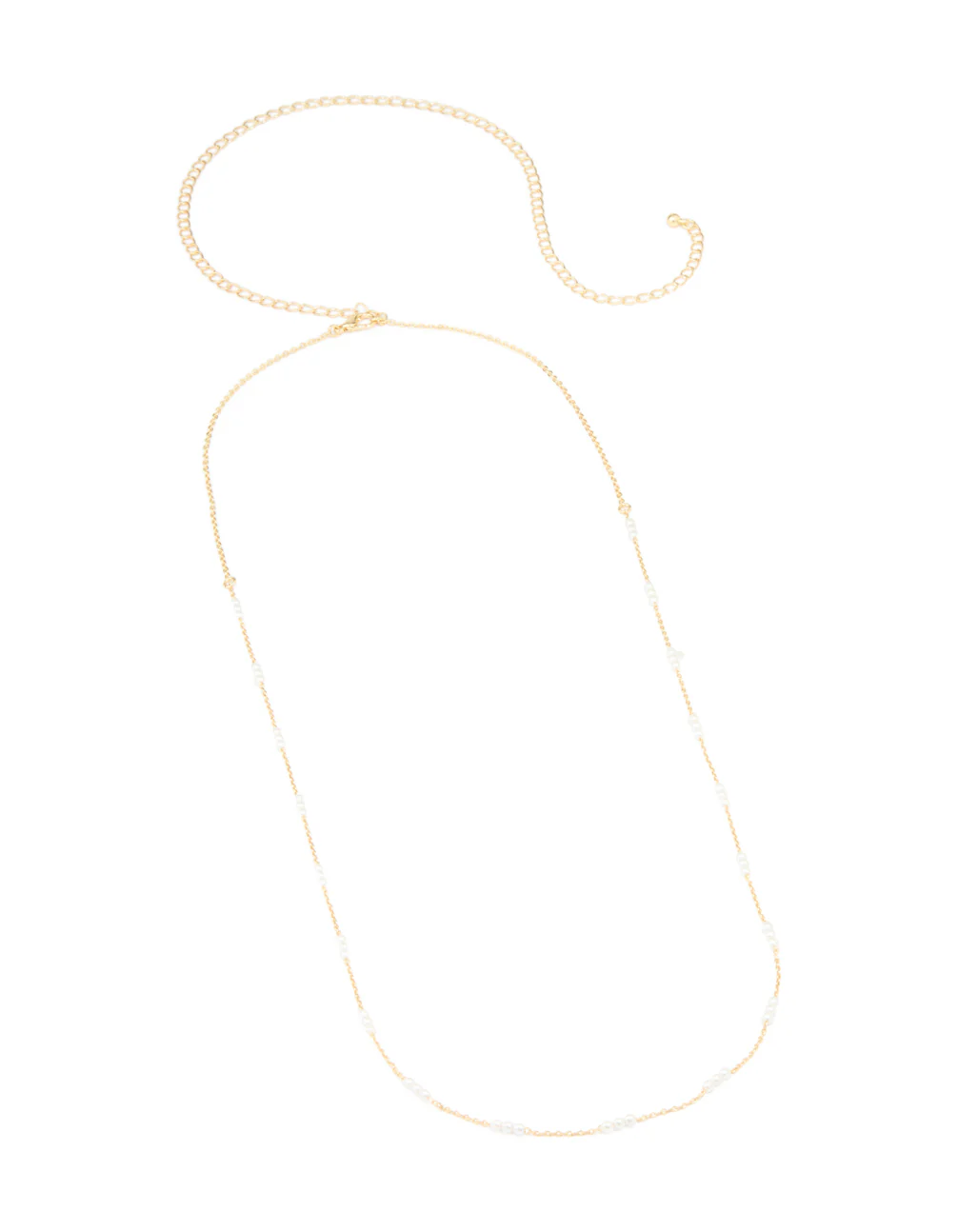 Gold Plated Mini Pearl Waist Chain - Image 2