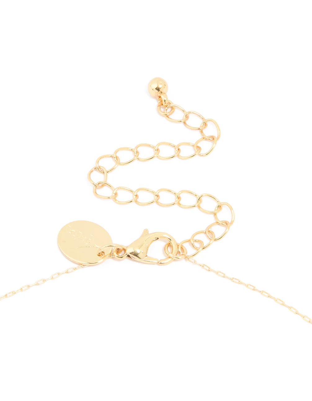 Gold Plated Mixed Blue Semi Precious Stone Teardrop Necklace - Image 5