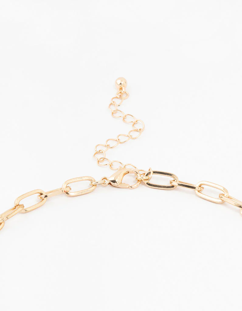 Gold Plated Mixed Charm Shell And Stone Necklace - Image 3