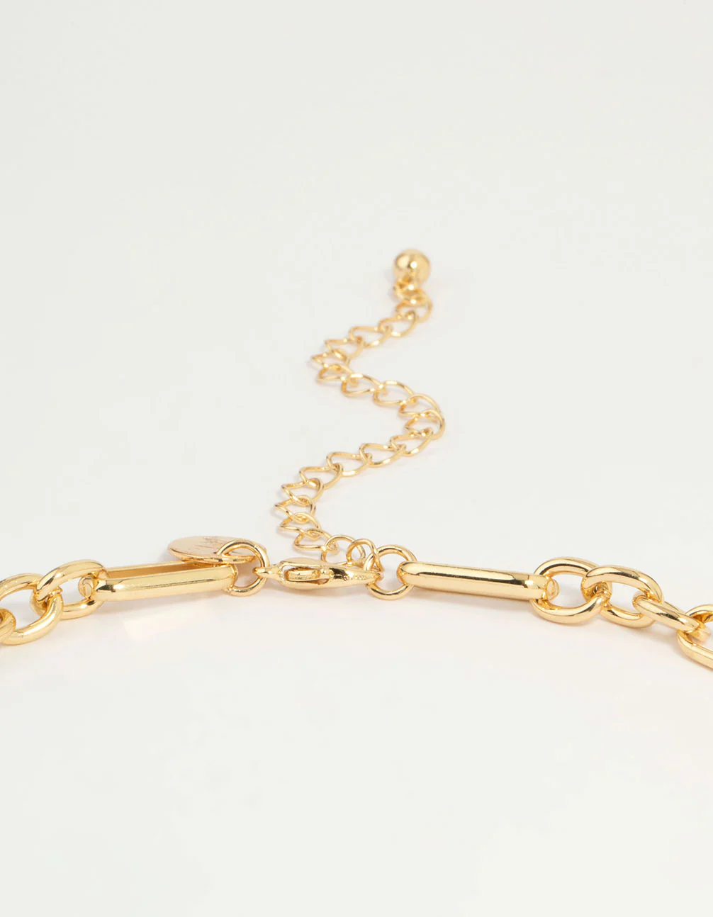 Gold Plated Mixed Link Y-Necklace - Image 3