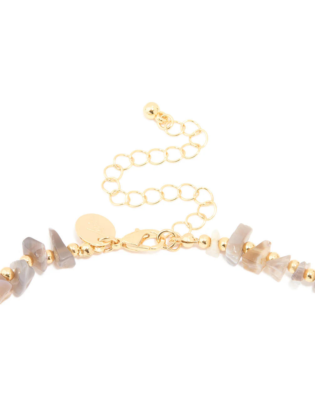 Gold Plated Mixed Semi Precious Stone Pearl Chip Necklace - Image 5