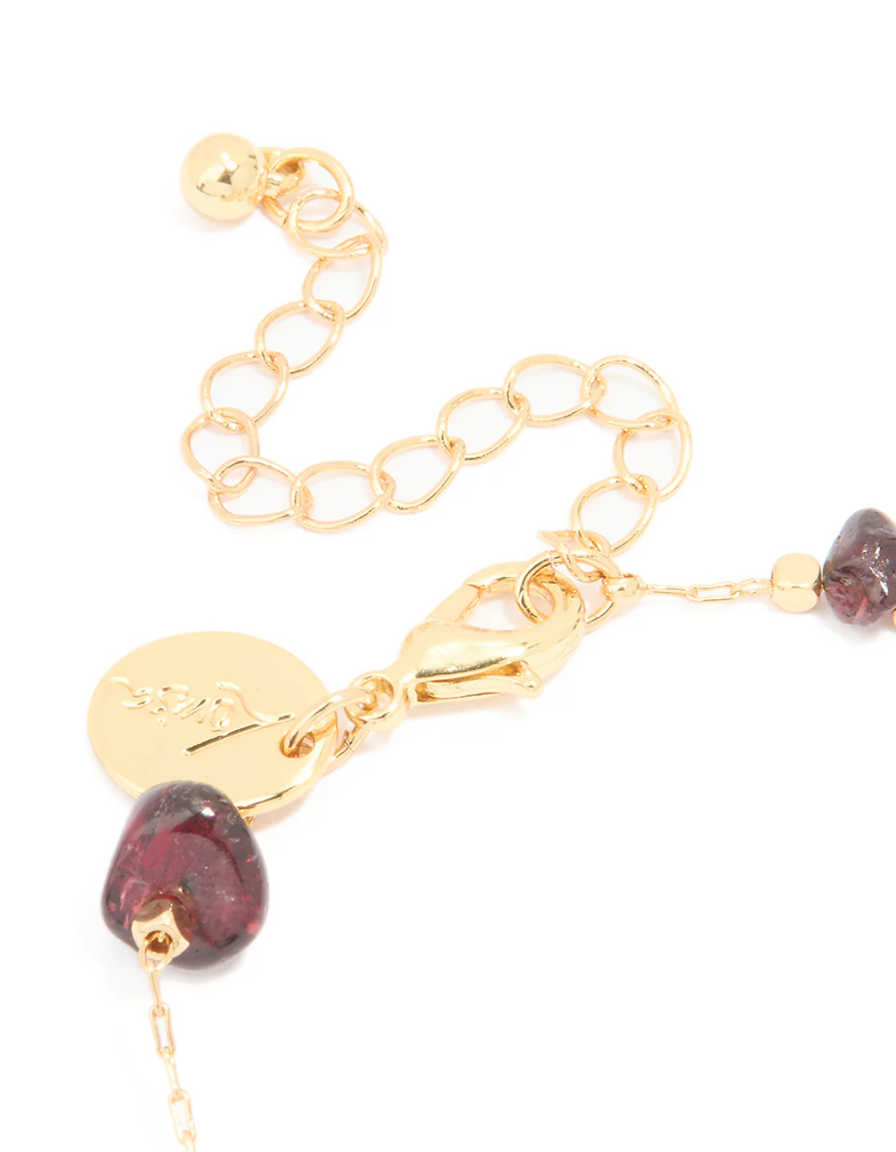 Gold Plated Multicoloured Medium Semi Precious Stone Chip Bracelet - Image 5