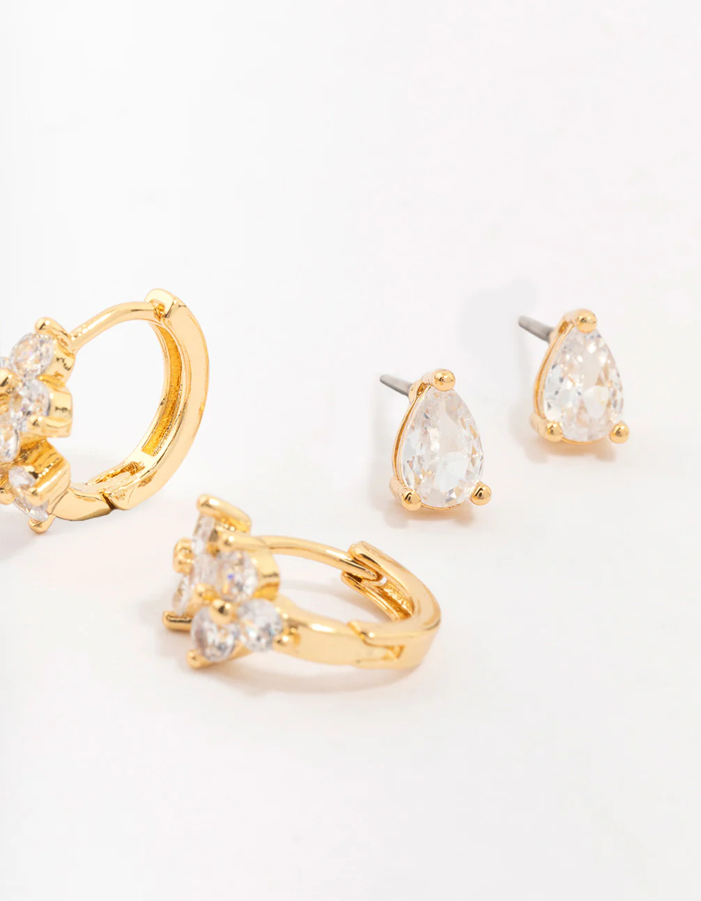 Gold Plated Brass North Star Earring 3-Pack - Image 3