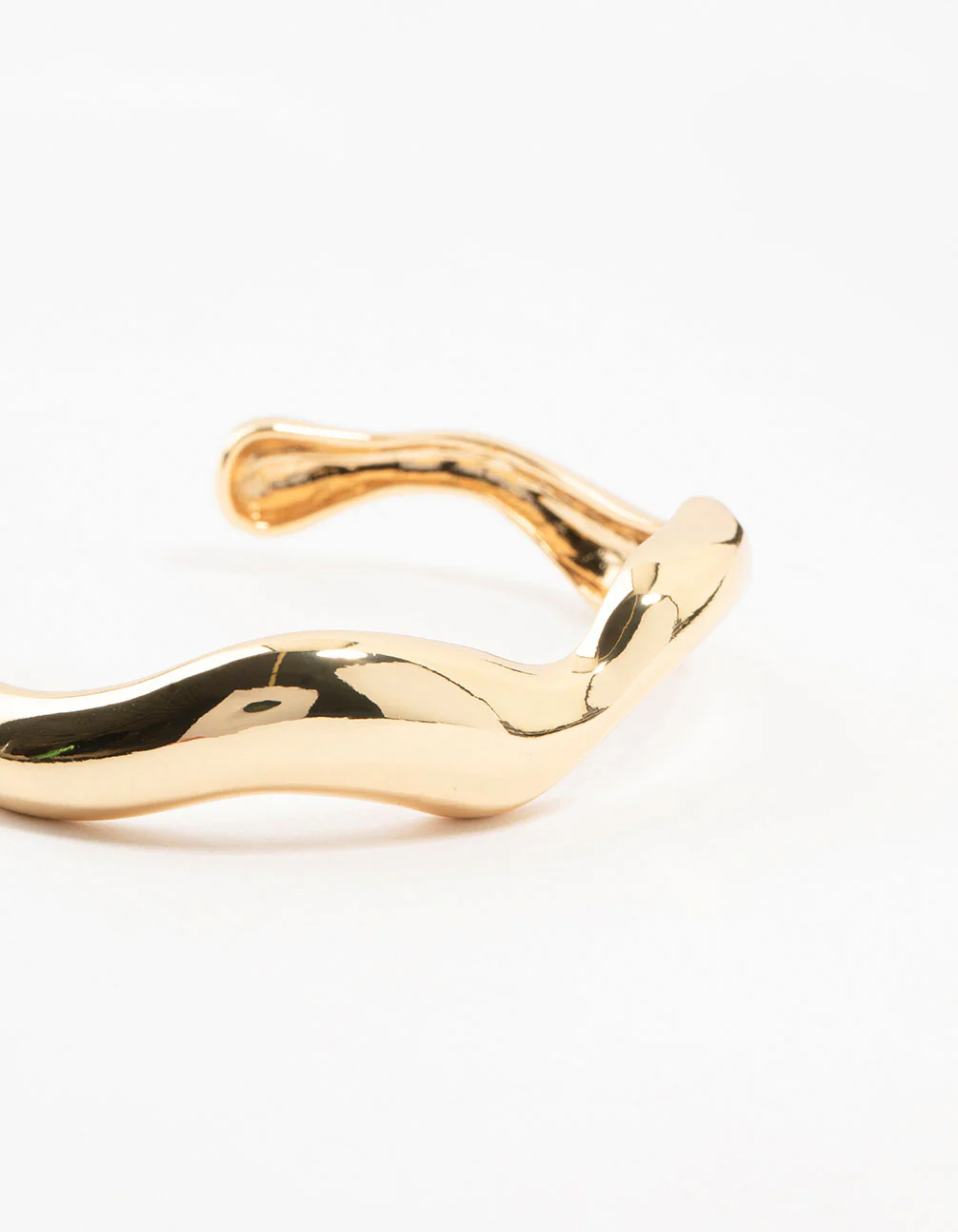 Gold Plated Organic Wave Wrist Cuff - Image 2