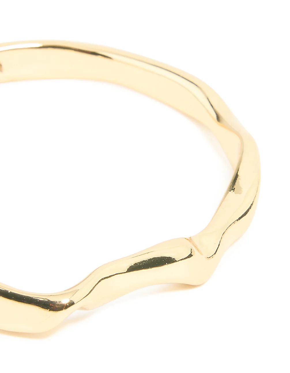Gold Plated Organic Wavy Wrist Cuff - Image 2