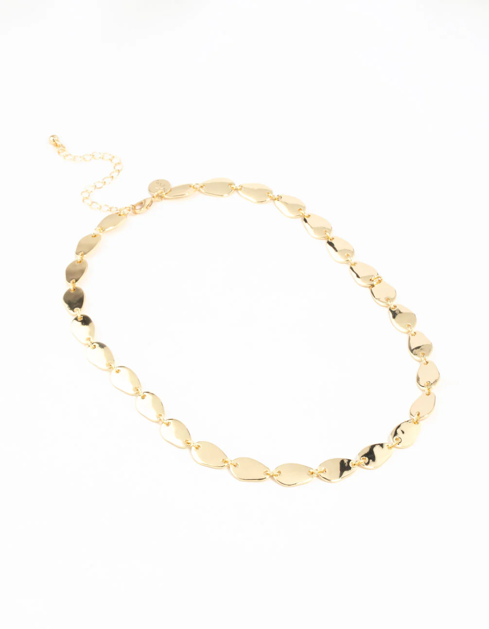 Gold Plated Oval Link Necklace - Image 4