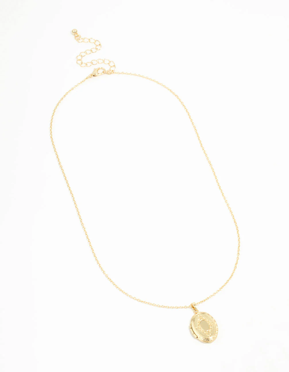 Gold Plated Oval Locket Necklace - Image 2