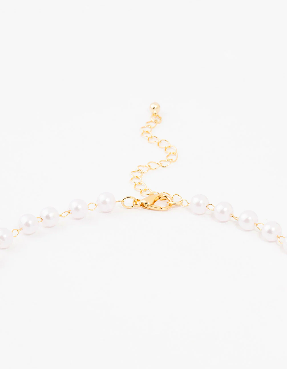 Gold Plated Pearl Baroque Cross Necklace - Image 3