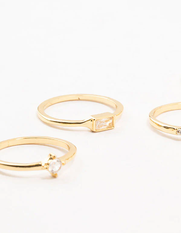 Gold Plated Pearl Cluster Rings 6-Pack - Image 2