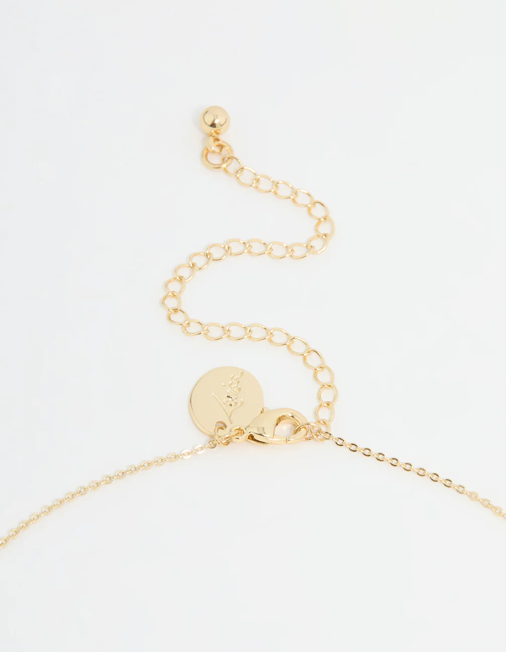 Gold Plated Pearl & Cubic Zirconia Chunky Bow Y-Necklace - Image 5