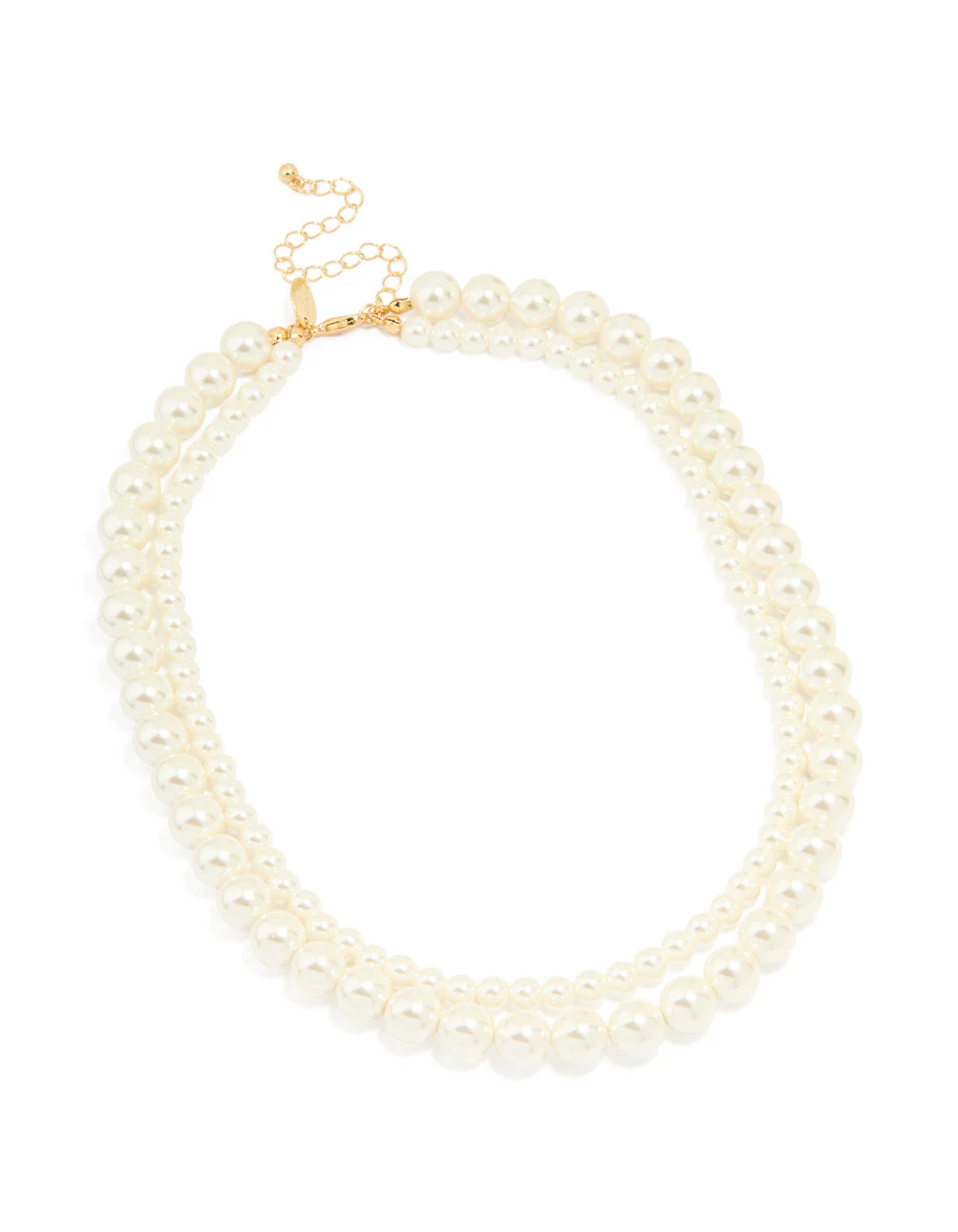 Gold Plated Pearl Layered Necklace - Image 2