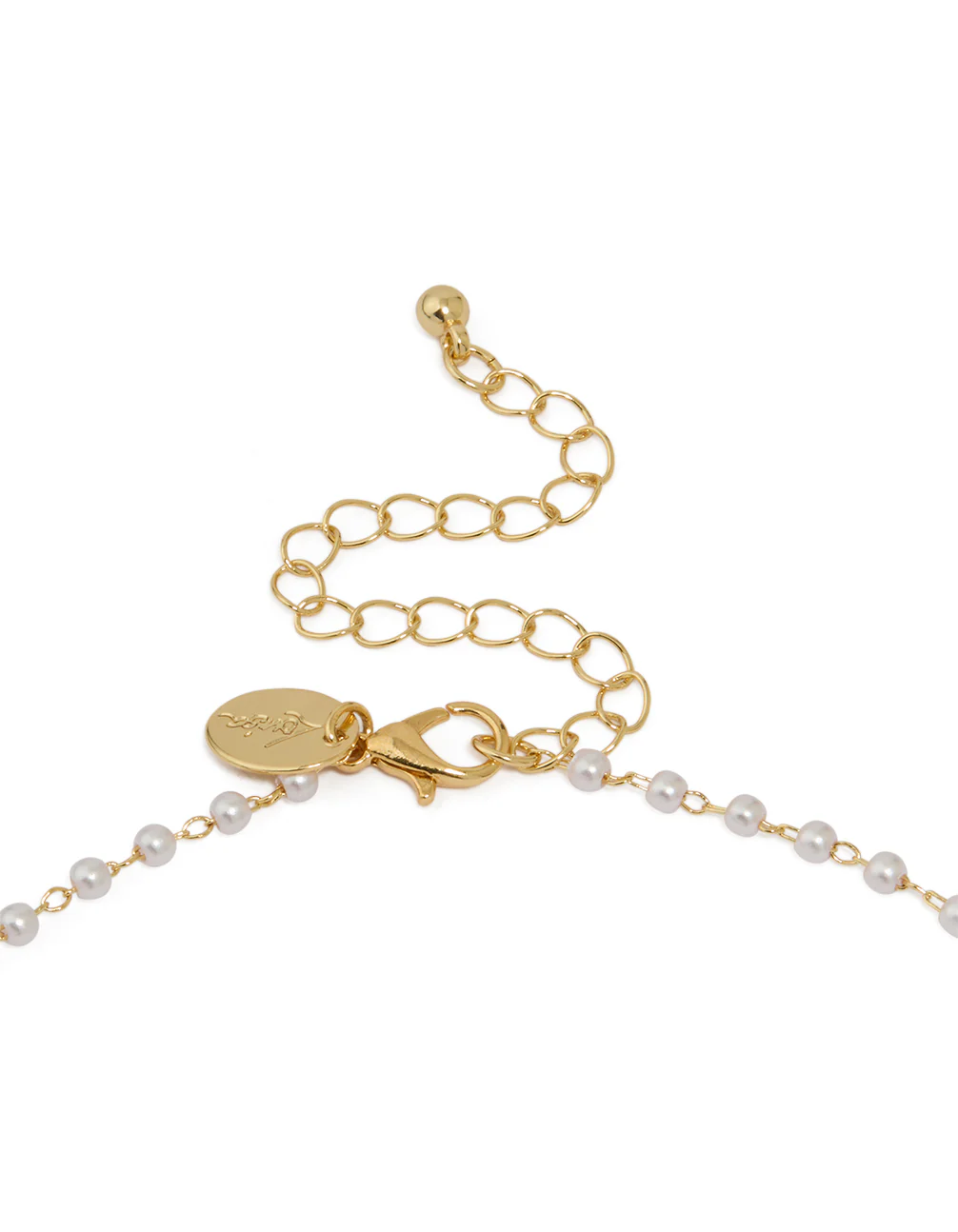 Gold Plated Pearl Letter C Necklace - Image 3