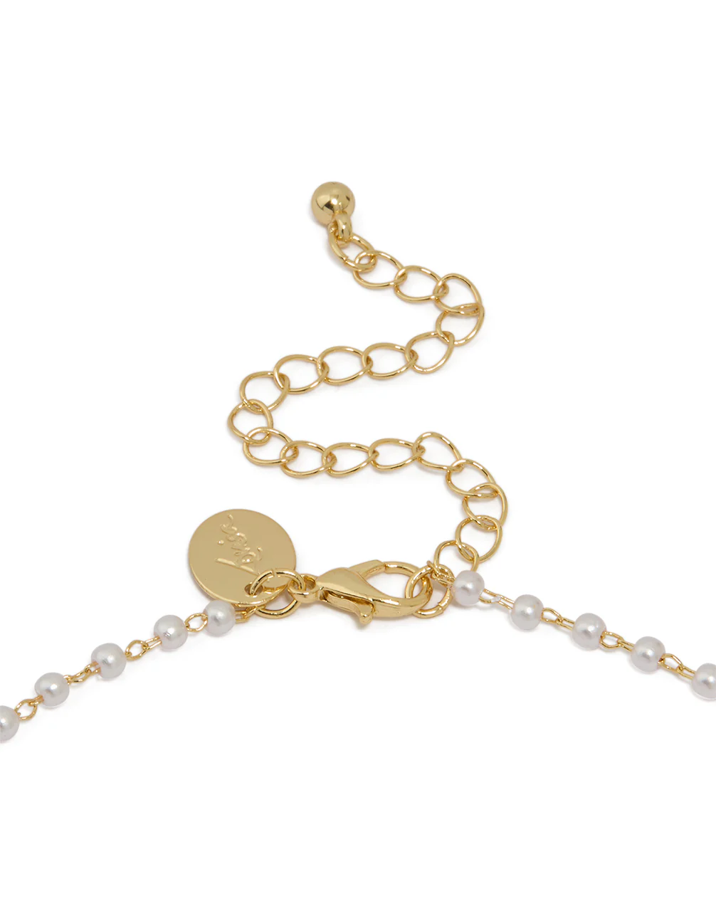 Gold Plated Pearl Letter J Necklace - Image 3