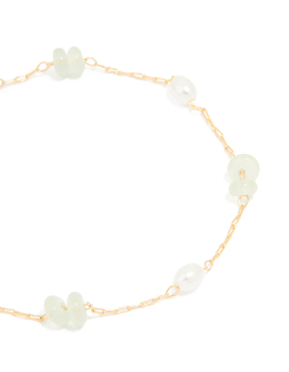 Gold Plated Pearl & Semi Precious Stone Bracelet - Image 3