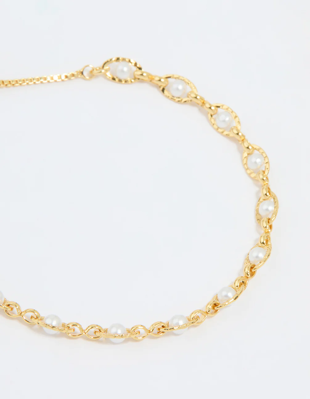 Gold Plated Pearl Twisted Toggle Bracelet - Image 4