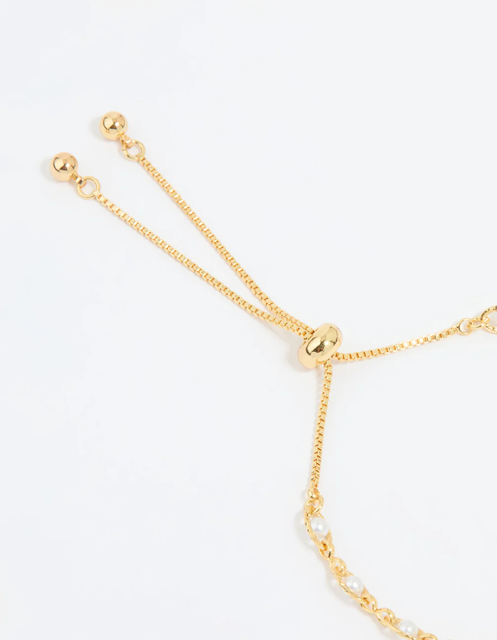 Gold Plated Pearl Twisted Toggle Bracelet - Image 5