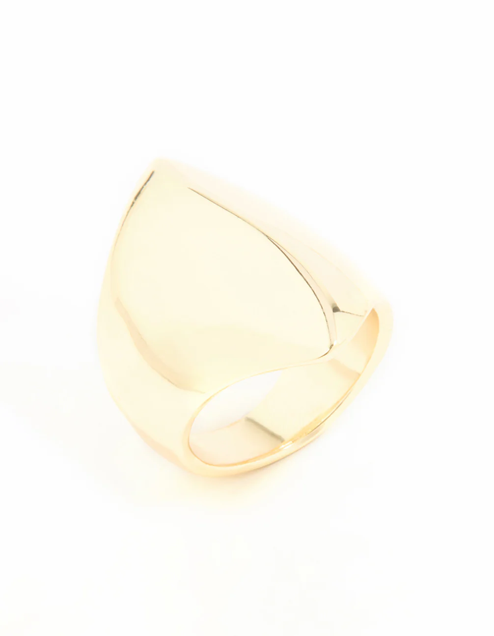 Gold Plated Pointed Oval Ring - Image 2