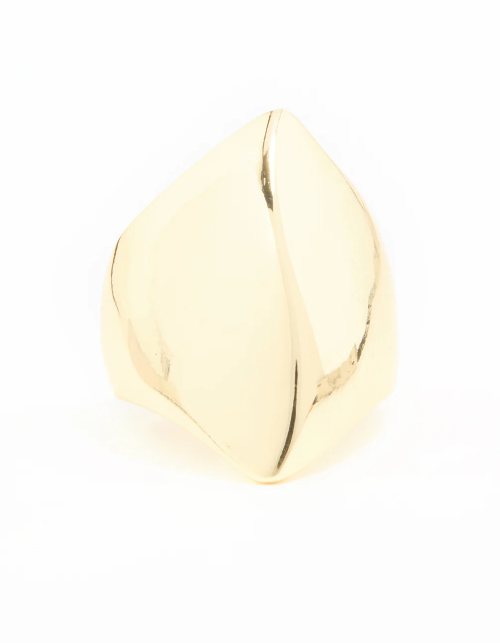 Gold Plated Pointed Oval Ring - Image 3