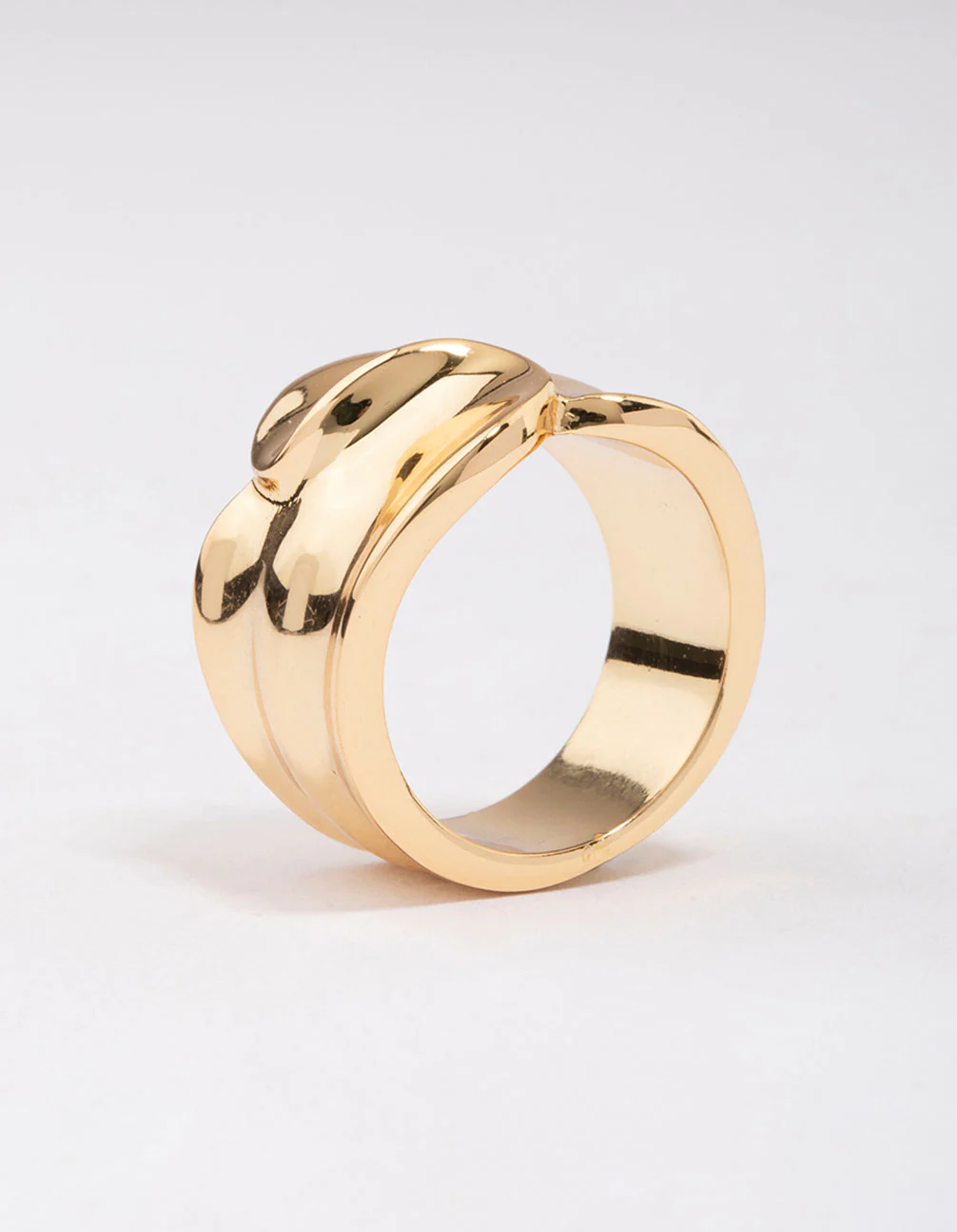 Gold Plated Pressed Metal Band Ring - Image 2