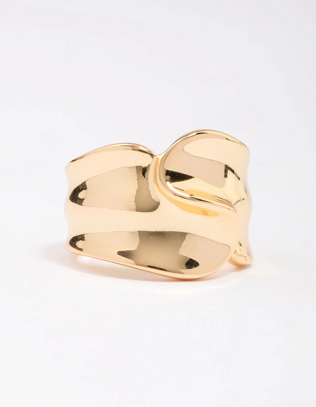 Gold Plated Pressed Metal Band Ring - Image 3