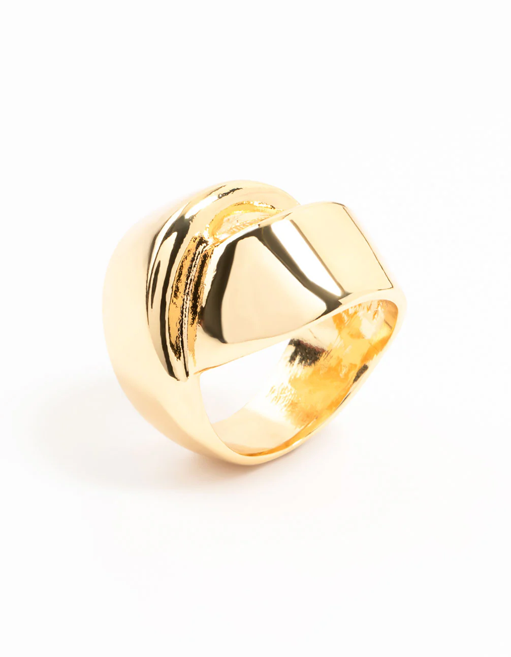 Gold Plated Puffy Wrapped Layered Ring - Image 2