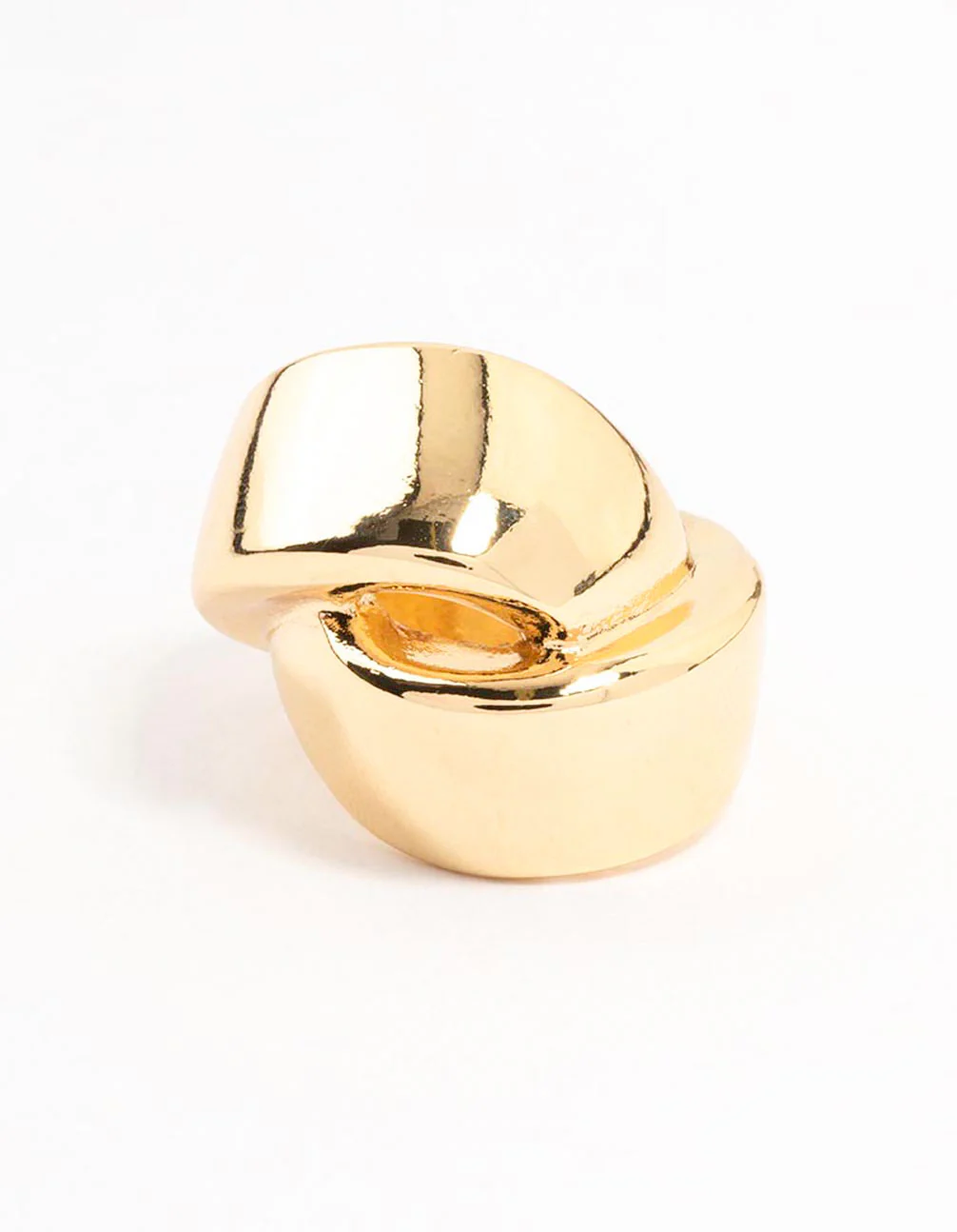 Gold Plated Puffy Wrapped Layered Ring - Image 3