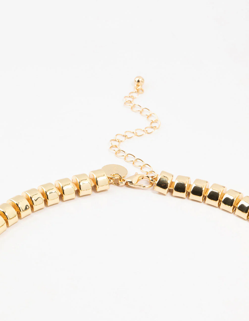 Gold Plated Rectangle Link Necklace - Image 3