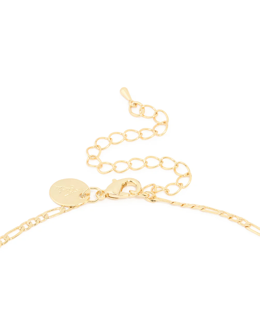 Gold Plated Red Beaded Cross Mary Lariat Necklace - Image 3