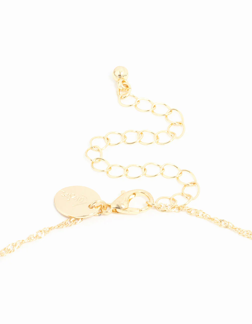 Gold Plated Red Diamante Pointed Cross Necklace & Stud Earrings Set - Image 3