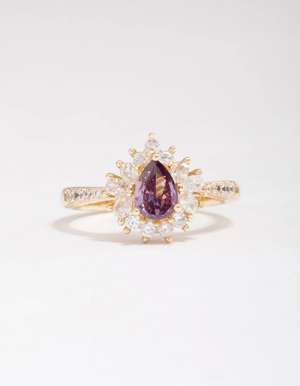 Gold Plated Regal Pear Ring - Image 3