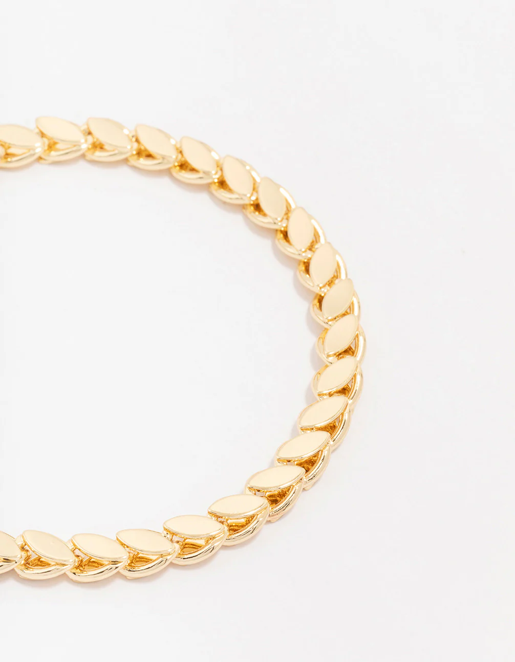 Gold Plated Brass Risoni Chain Bracelet - Image 2