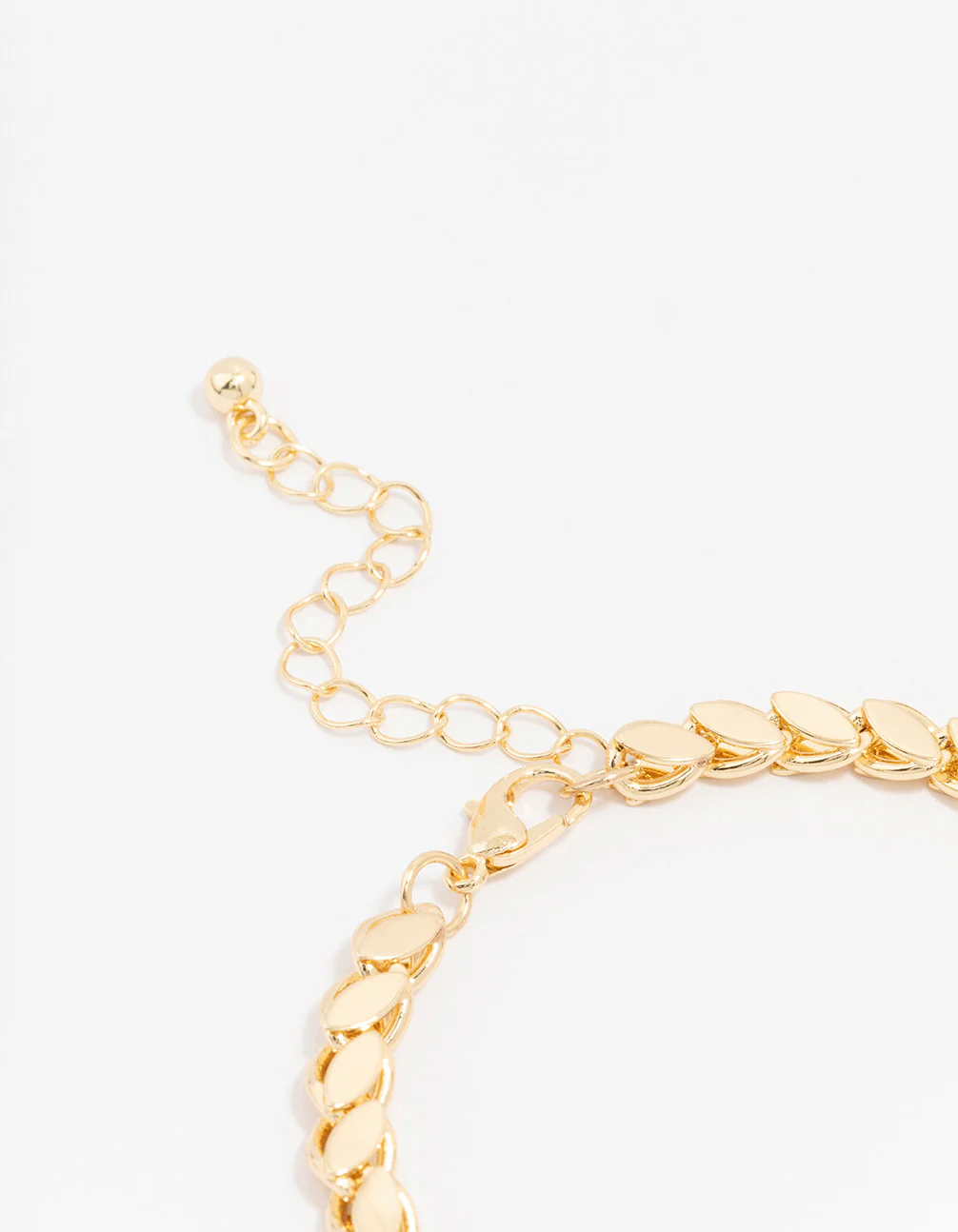 Gold Plated Brass Risoni Chain Bracelet - Image 3