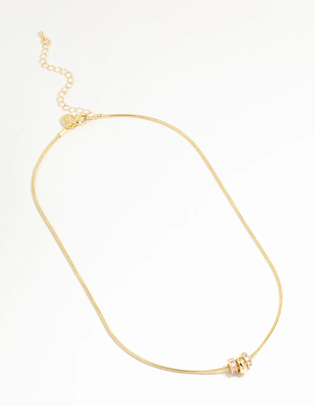 Gold Plated Rondell Pendant Necklace - Image 4