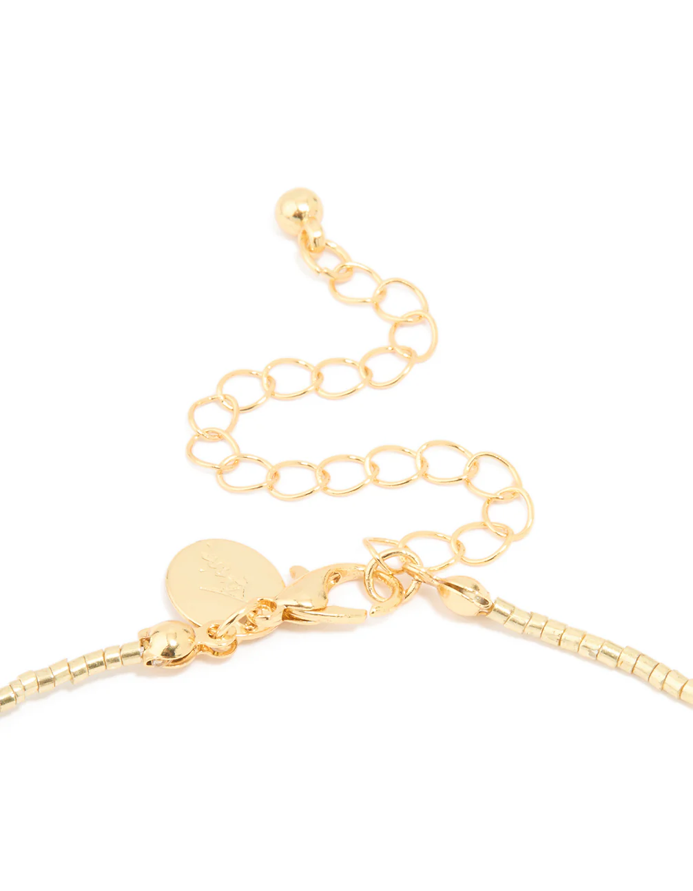 Gold Plated Rose Quartz & Bead Necklace - Image 5
