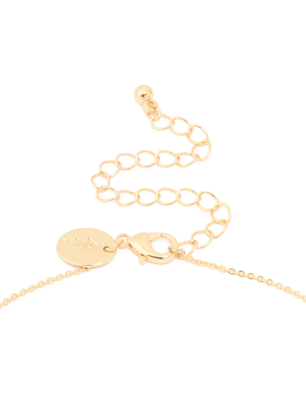 Gold Plated Rose Quartz & Cubic Zirconia Pendant Necklace - Image 3