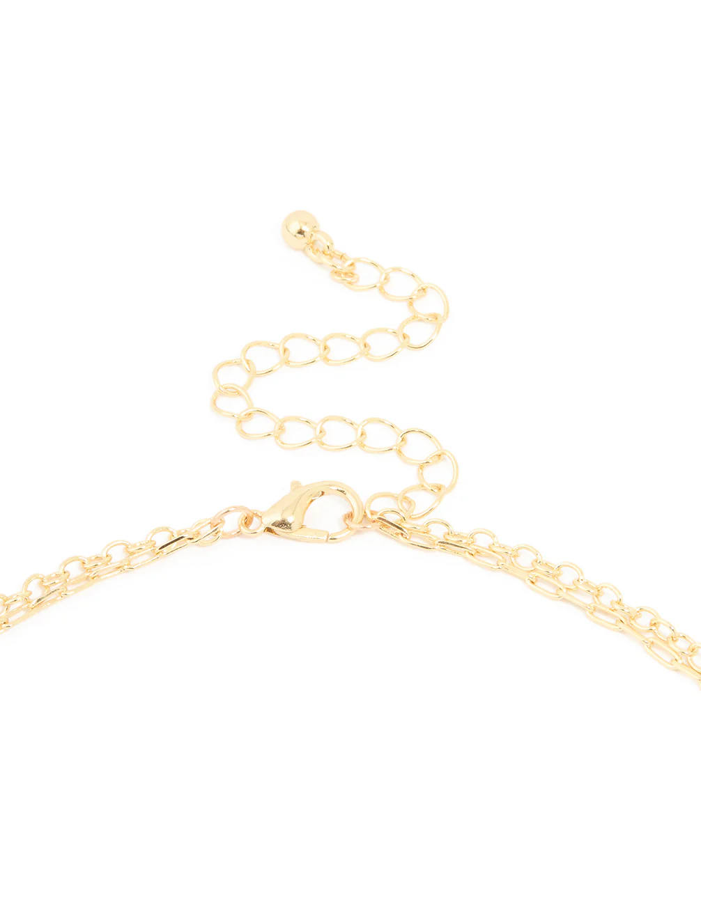 Gold Plated Rose Quartz Layered Necklace - Image 3