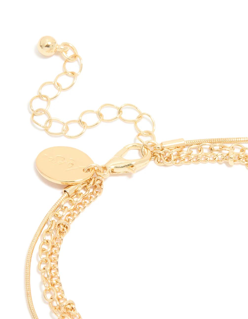 Gold Plated Rose Quartz & Pearl Chain Layered Bracelet - Image 5
