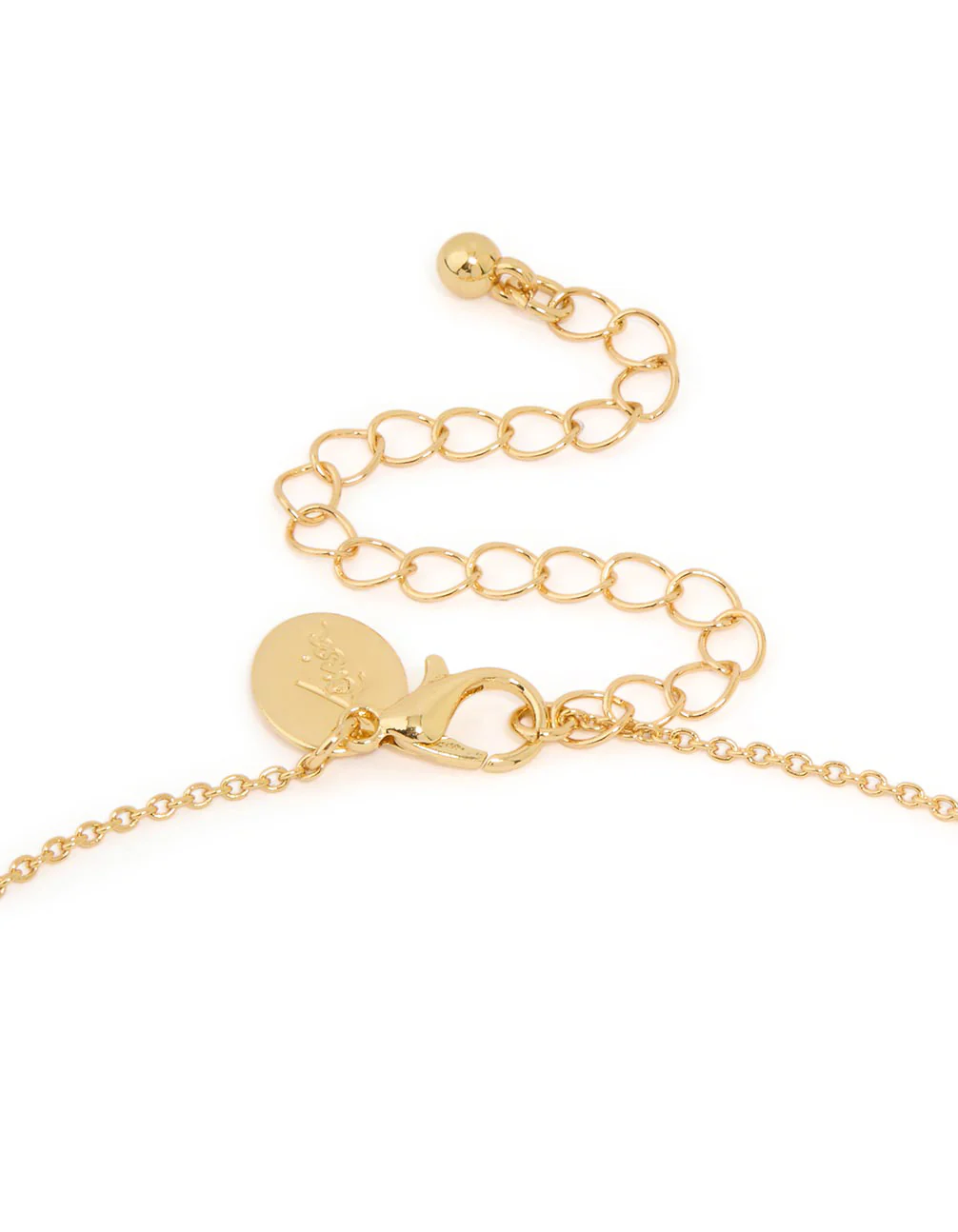 Gold Plated Rose Quartz Semi Precious Stone Lariat Y-Necklace - Image 5