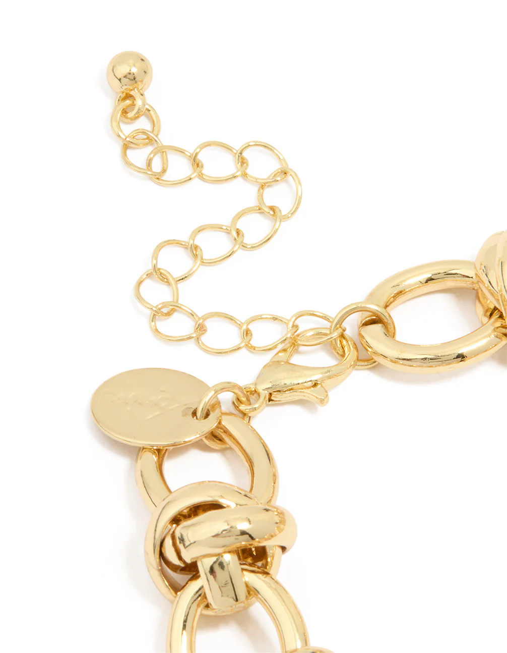 Gold Plated Round Knot Link Bracelet - Image 3