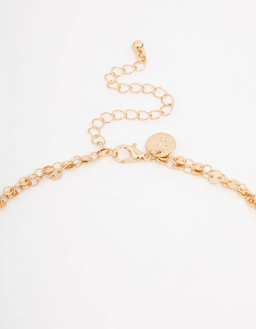 Gold Plated Round Link Layered Y-Necklace - Image 3