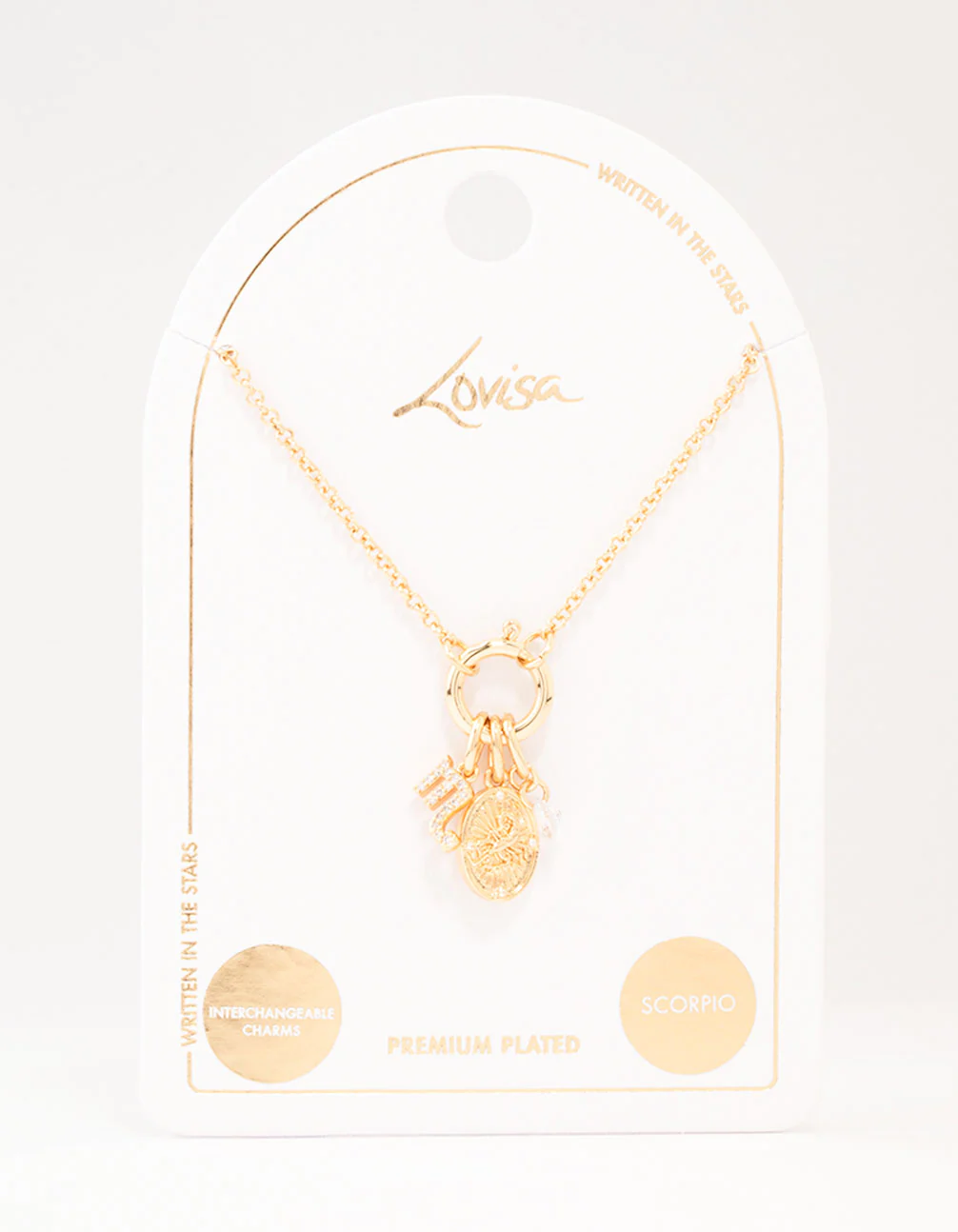 Gold Plated Scorpio Charm Necklace - Image 3